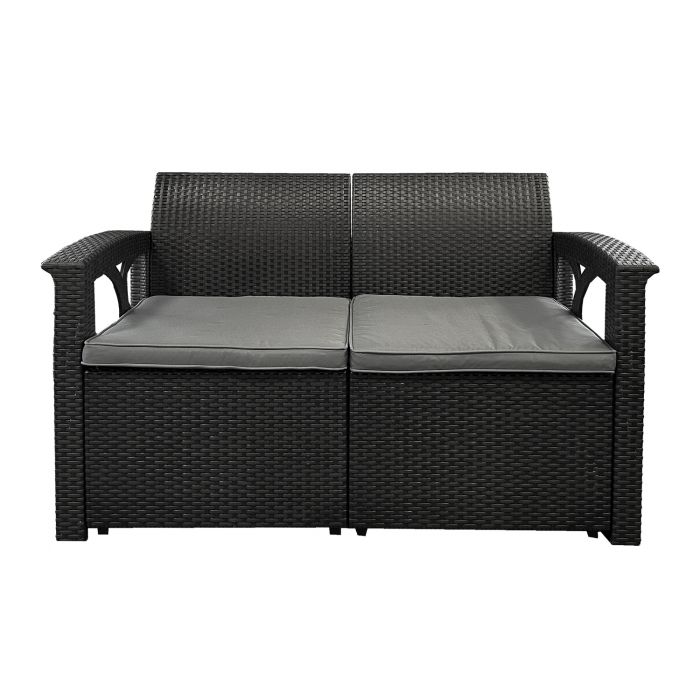 Zestaw Mebli Ogrodowych z technorattanu 4-osobowy Sofia Antracyt