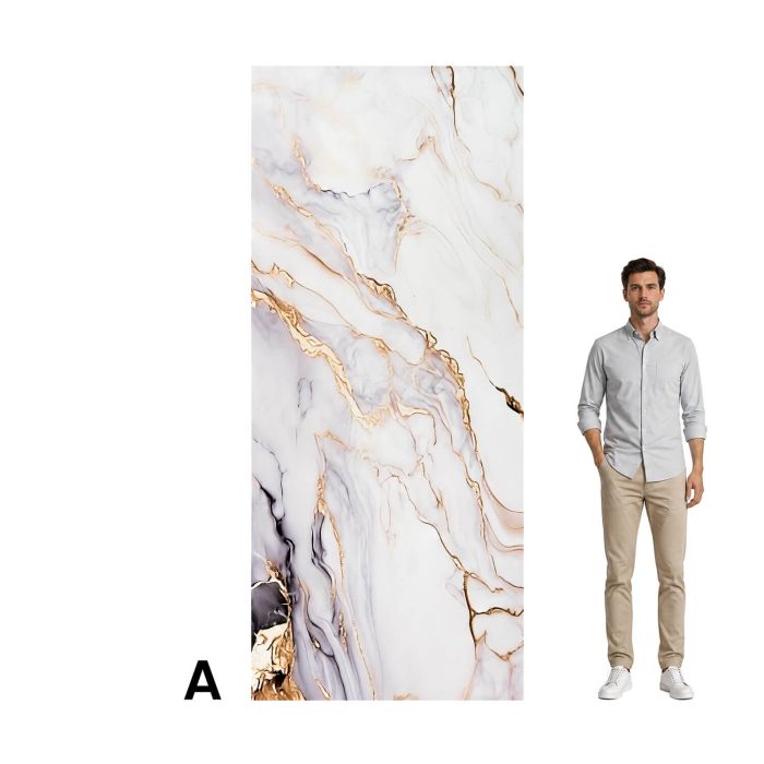 Panel stěnový XXL Arabescato Zlatý Lesklý 120 x 280 cm 3 mm (A)
