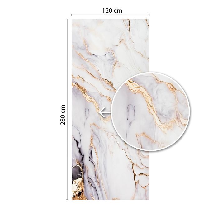Panel stěnový XXL Arabescato Zlatý Lesklý 120 x 280 cm 3 mm (A)