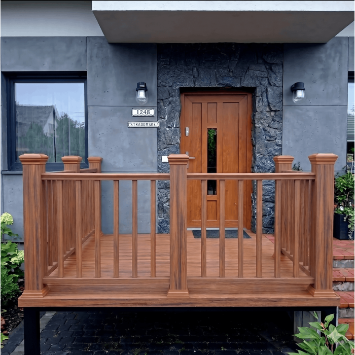 Balustráda WPC Teak - 140 x 113 cm (1 sloupek)