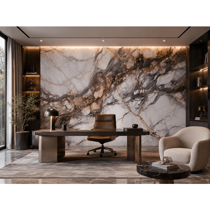 Panel stěnový XXL Breccia Měděný Lesklý 120 x 280 cm 3 mm – sada 3 ks (ABC)