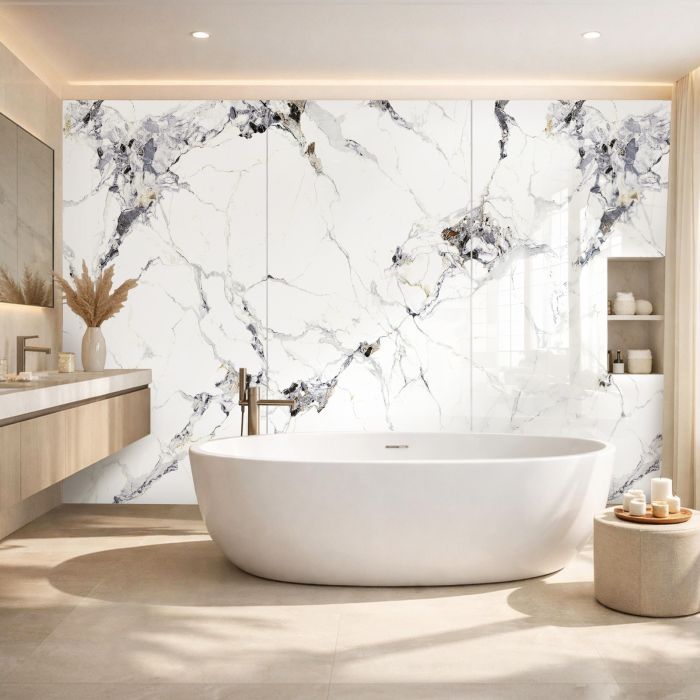 Panel stěnový SPC Mramor Carrara Bílý Lesklý 120 x 280 cm 4 mm (B) Panel stěnový SPC Mramor Carrara Bílý Lesklý 120 x 280 cm 4 mm (B)