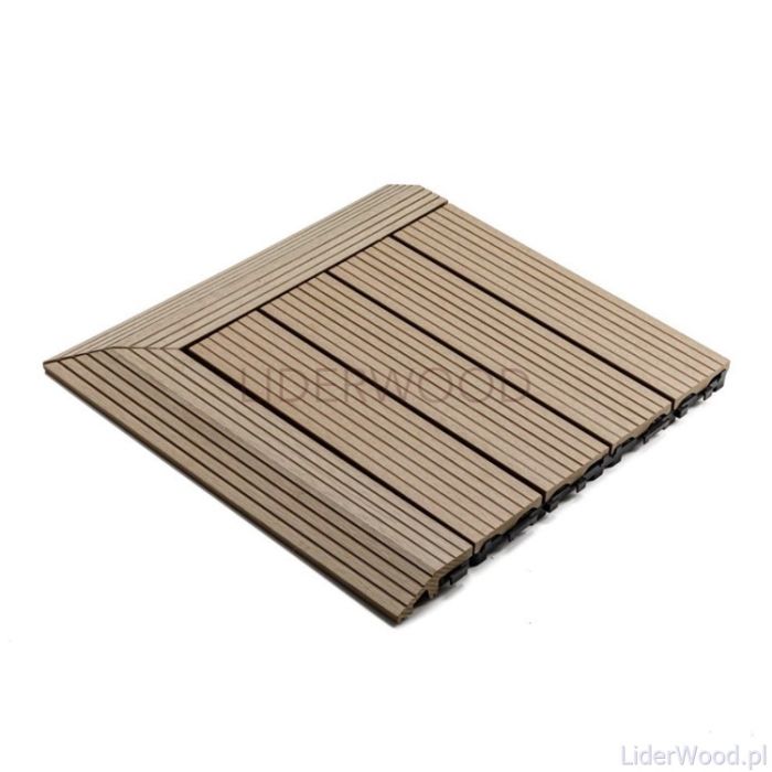 Podest Tarasowy Kompozytowy Narożny Lewy Miodowy Teak