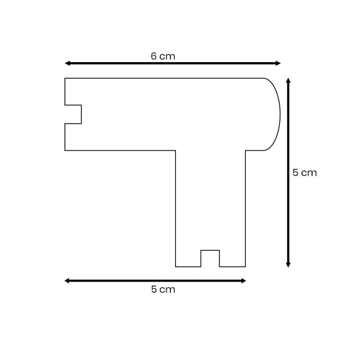 Deska kompozytowa zakończeniowa schodowa Premium Dąb Naturalny – dł. 2,8 m
