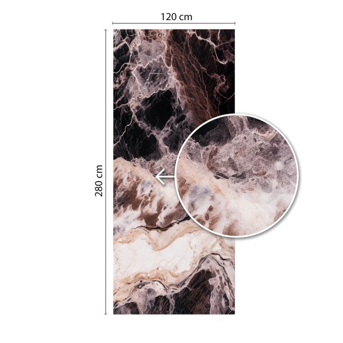 Panel stěnový XXL Emperador Černý Lesklý 120 x 280 cm 3 mm (A)
