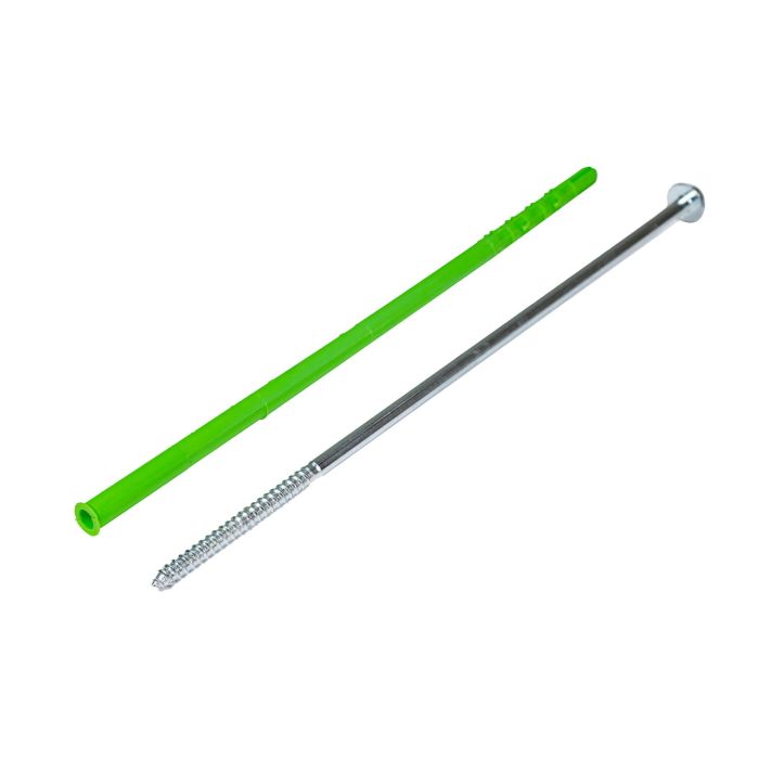 Rozpěrná rámová hmoždinka 10x300 mm + šroub TORX s talířovou hlavou 7x300 mm – 50 ks