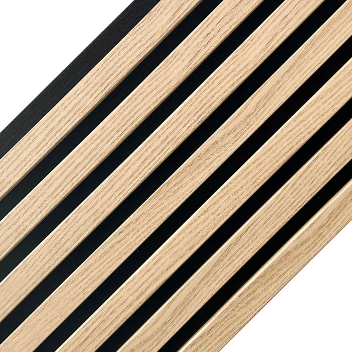 Lamele ścienne akustyczne na filcu Dąb Jasny 2,1 x 30,5 cm – dł. 2,7 m