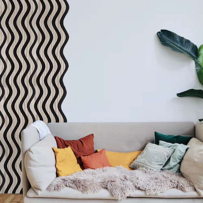 Lamele ścienne akustyczne na filcu S-Line Dąb Naturalny Fornir 2,1 x 30,5 cm – dł. 2,7 m