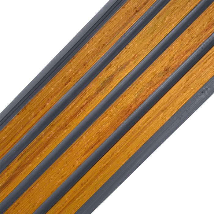 Deska Elewacyjna Kompozytowa Lamelowa Trapez Dąb Bursztynowy / Szary – dł. 2,9 m