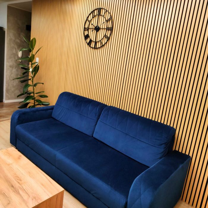 Lamele ścienne akustyczne na filcu Dąb Jasny 2 x 32 cm – dł. 2,7 m