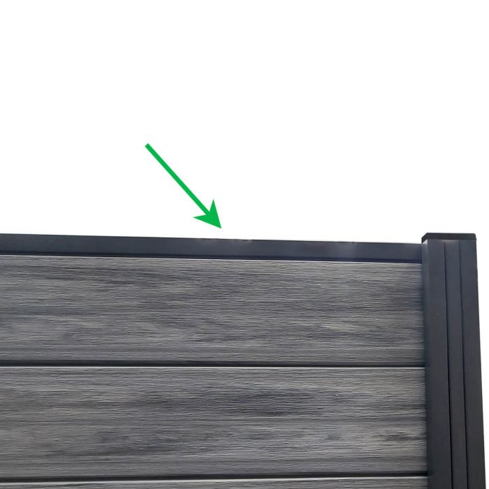 Listwa pozioma górna do ogrodzenia Antracyt – dł. 1,8 m