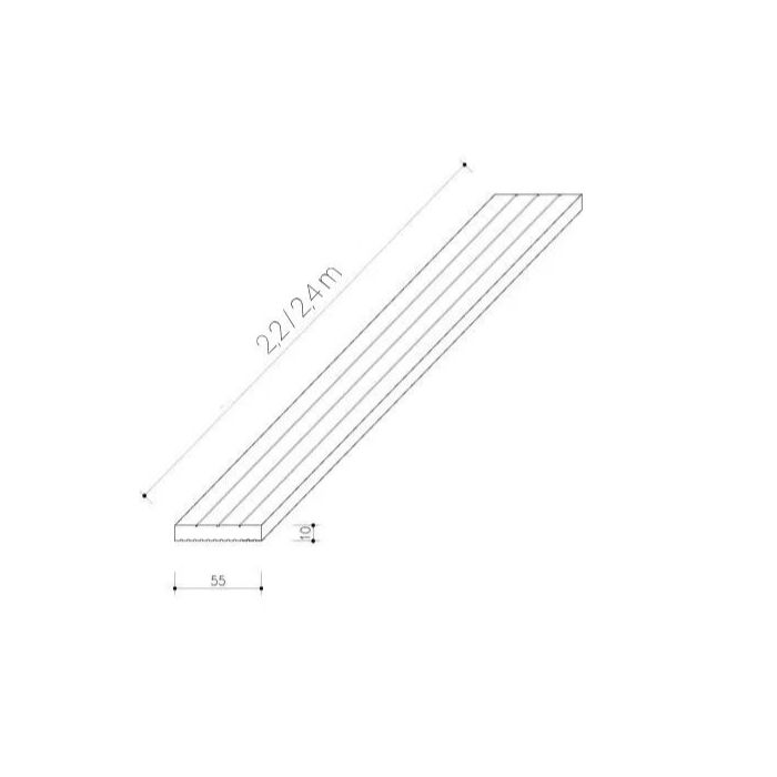 Kompozitní Krycí Lišta Classic Světle Hnědá 57x10 mm- 2,4 m Kompozitní Krycí Lišta Classic Světle Hnědá 57x10 mm- 2,4 m