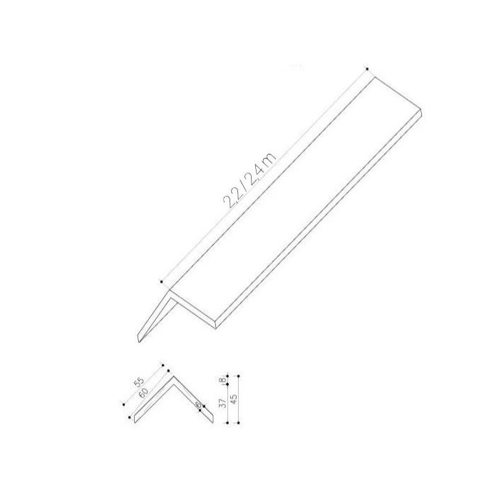 Kompozitní Rohová Lišta Standard/3D Antracit 60x60mm – 2,4 m Kompozitní Rohová Lišta Standard/3D Antracit 60x60mm – 2,4 m