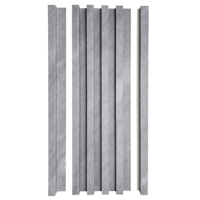 Listwa Lamelowa Startowa Szary Brokat 2,4 x 2,4 cm – dł. 2,7 m