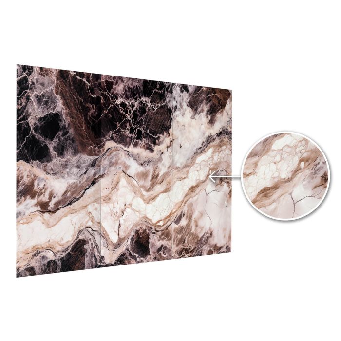 Panel stěnový XXL Emperador Černý Lesklý 120 x 280 cm 3 mm – sada 3 ks (ABC)