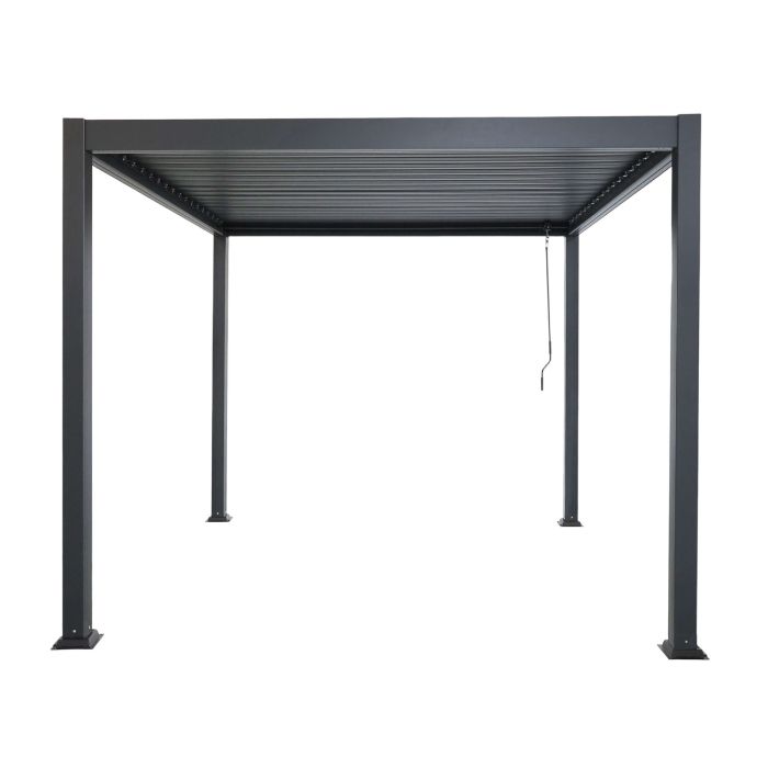 Hliníková zahradní pergola s nastavitelnou střechou Antracit 3 x 4 m