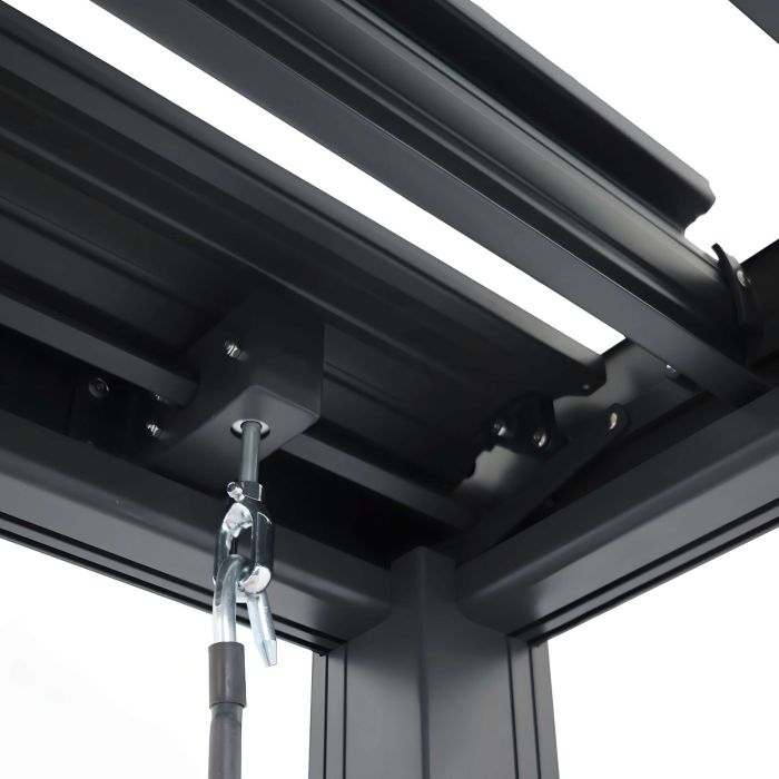 Hliníková zahradní pergola s nastavitelnou střechou Antracit 3 x 3 m