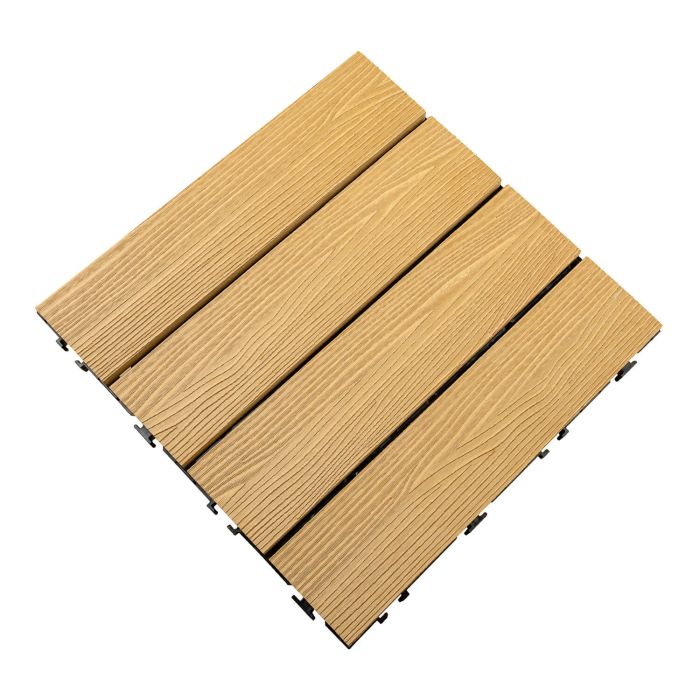 Terasová dlažba WPC 3D Medový Teak 30 x 30 x 2,1 cm Terasová dlažba WPC 3D Medový Teak 30 x 30 x 2,1 cm
