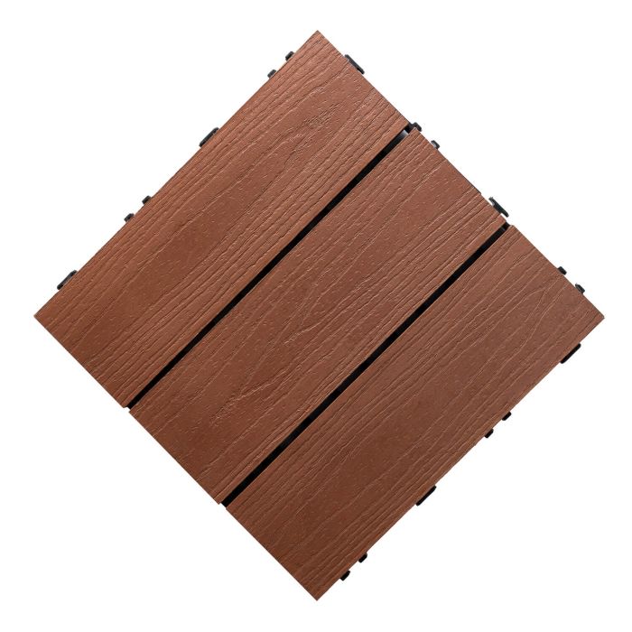 WPC Terasová Dlaždice 3D Solid Mahagon 30 x 30 x 2,5 cm