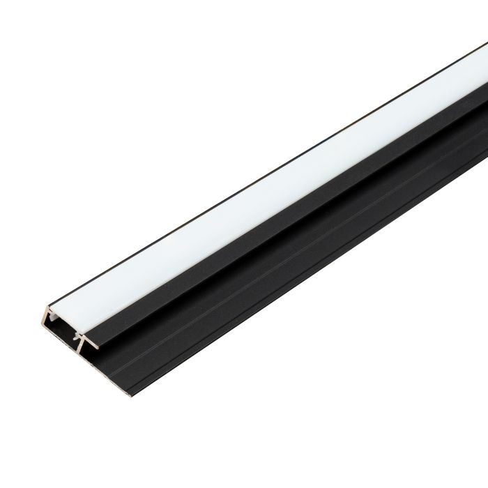 Hliníkový LED ukončovací profil 4,5 mm pro stěnové panely Černý Mat – 2,9 m