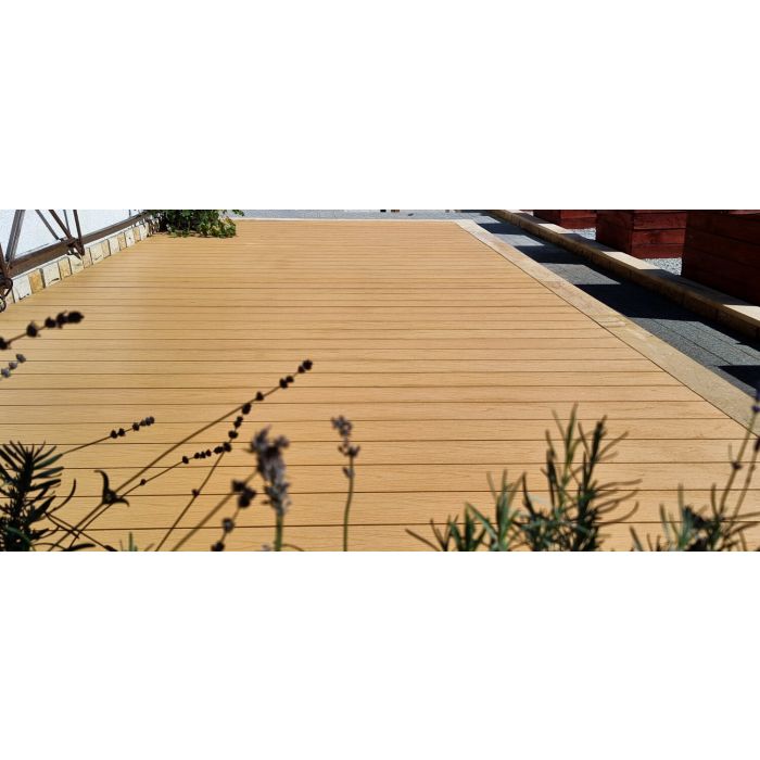 Deska Tarasowa Kompozytowa Premium Ecru / Dąb Jasny – dł. 2,8 m