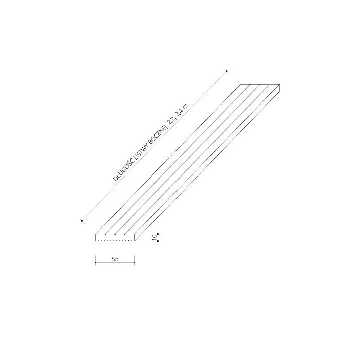 Listwa Kompozytowa Maskująca Standard/3D Brąz - dł. 2,4 m