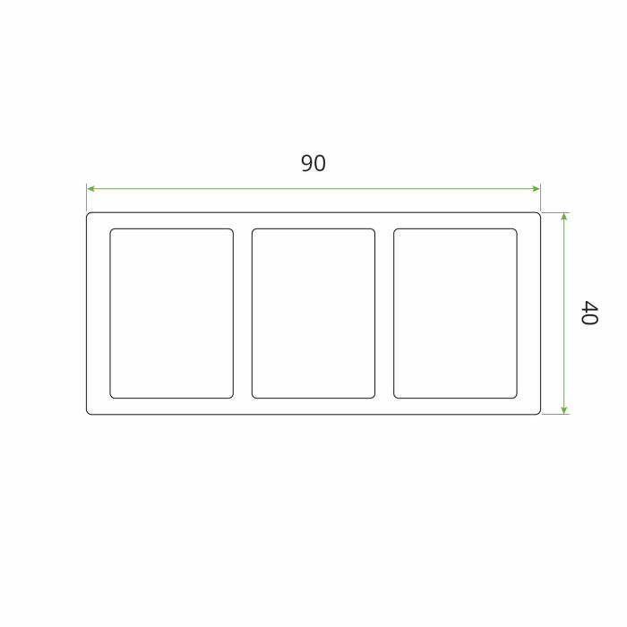 WPC dekorativní lamelový profil 9x4 cm Premium Teak – 2,8 m WPC dekorativní lamelový profil 9x4 cm Premium Teak – 2,8 m