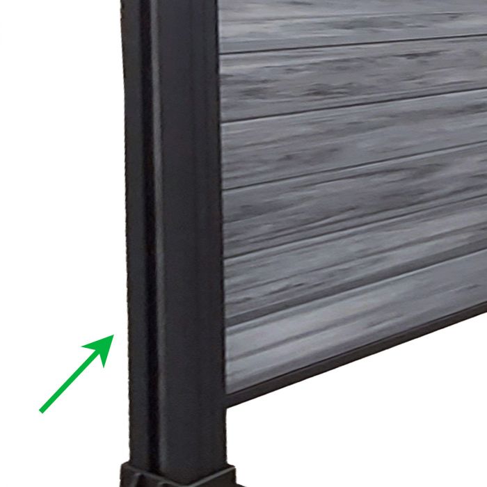 Słupek Ogrodzeniowy Aluminiowy 68x68 mm – dł. 2 m