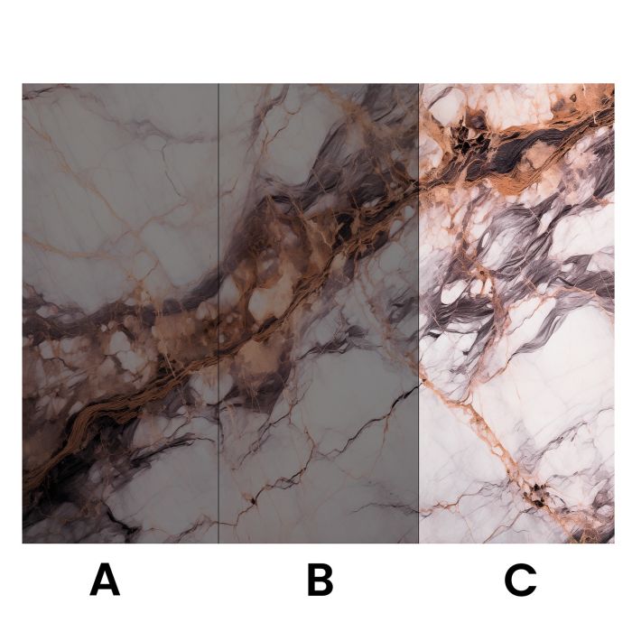 Panel stěnový XXL Breccia Měděný Lesklý 120 x 280 cm 3 mm (C)