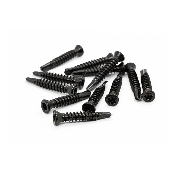 Samořezný šroub 4 x 25 mm z nerezové oceli Černý – 200 ks