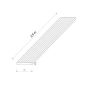 Kompozitní Plochá Lišta Premium Medový Dub 70x10 mm – 2,9 m