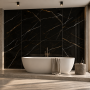 Panel stěnový SPC Mramor Marquina Černý Lesklý 60 x 120 cm 4 mm