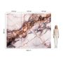 Panel stěnový XXL Breccia Měděný Lesklý 120 x 280 cm 3 mm – sada 3 ks (ABC)