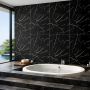 Panel stěnový SPC Mramor Marquina Černý Lesklý 60 x 120 cm 4 mm
