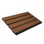 Lamelové plotové prkno DUO Premium Teak / Černý - 1,8 m