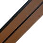 Lamelové plotové prkno DUO Premium Teak / Černý - 1,8 m