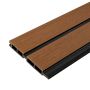Lamelové plotové prkno DUO Premium Teak / Černý - 1,8 m