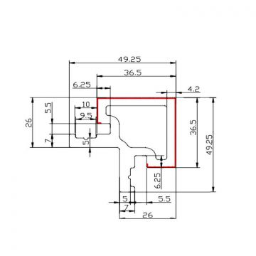 Lišta Rohová Lamelová Trapéz Light Oak 36,5 mm – 2,9 m