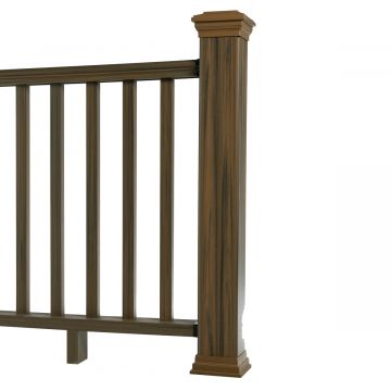 Balustráda WPC Teak - 8 balustrů - 140 x 113 cm (1 sloupek)