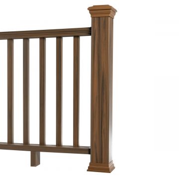 Balustráda WPC Teak - 140 x 113 cm (1 sloupek)