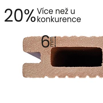 Terasové prkno WPC Classic Tmavě Hnědý - 2,2 m