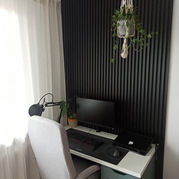 Dekorativn&iacute; Panel Lamelov&yacute; Sat&eacute;n Čern&yacute; - 2,7 m