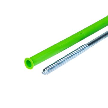 Rozpěrná rámová hmoždinka 10x300 mm + šroub TORX se zapuštěnou hlavou 7x300 mm – 1 ks