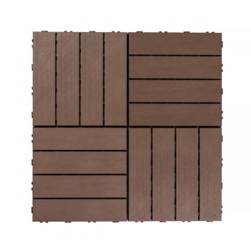 Terasová dlažba Uni-Floor PCV Eco Hnědý 29 x 29 x 2 cm
