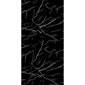 Panel stěnový SPC Mramor Marquina Černý Lesklý 60 x 120 cm 4 mm