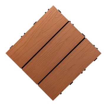 WPC Terasová Dlaždice 3D Solid Světle Hnědý 30 x 30 x 2,5 cm