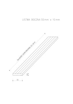 Kompozitní Krycí Lišta Classic Mahagon 55 x 10 mm – 2,4 m