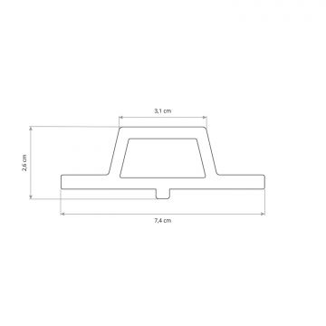 Spojovací Lišta Lamelová Trapéz Dub Jantarový / Šedý – 2,9 m