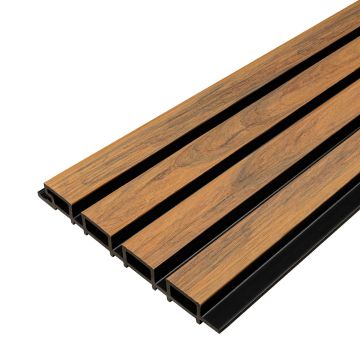 Venkovní Lamelový Obklad Premium Dub Přírodní / Černý – 2,9 m