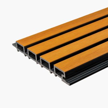 Venkovní Lamelový Obklad Premium Dub Jantarový / Černý – 2,9 m